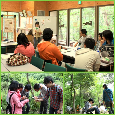 ｢五感で自然を感じよう｣の授業風景